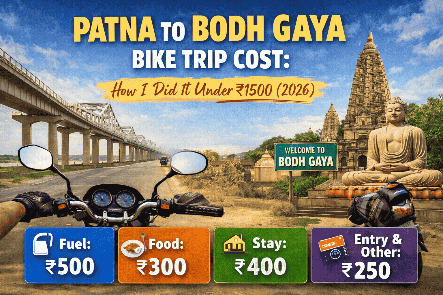 Patna to Bodh Gaya Bike Trip Cost How I Did It Under ₹1500 (2026)