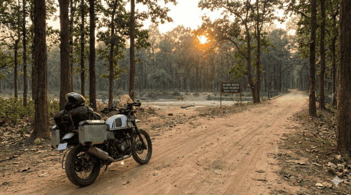 Valmiki Nagar Tiger Reserve on a Bike